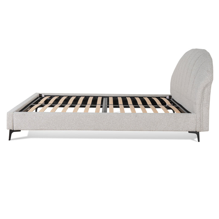 CBD8831-YO Fabric Queen Bed Frame - Clay Grey