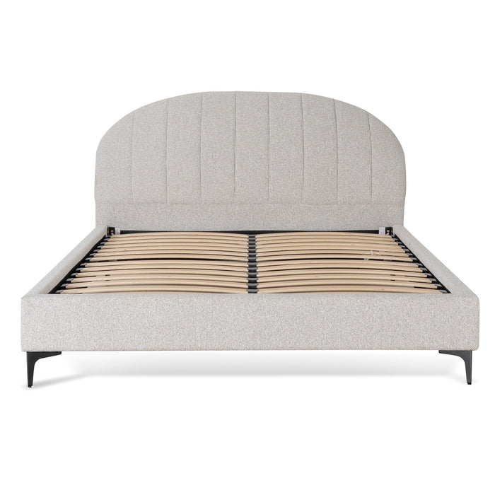 CBD8831-YO Fabric Queen Bed Frame - Clay Grey