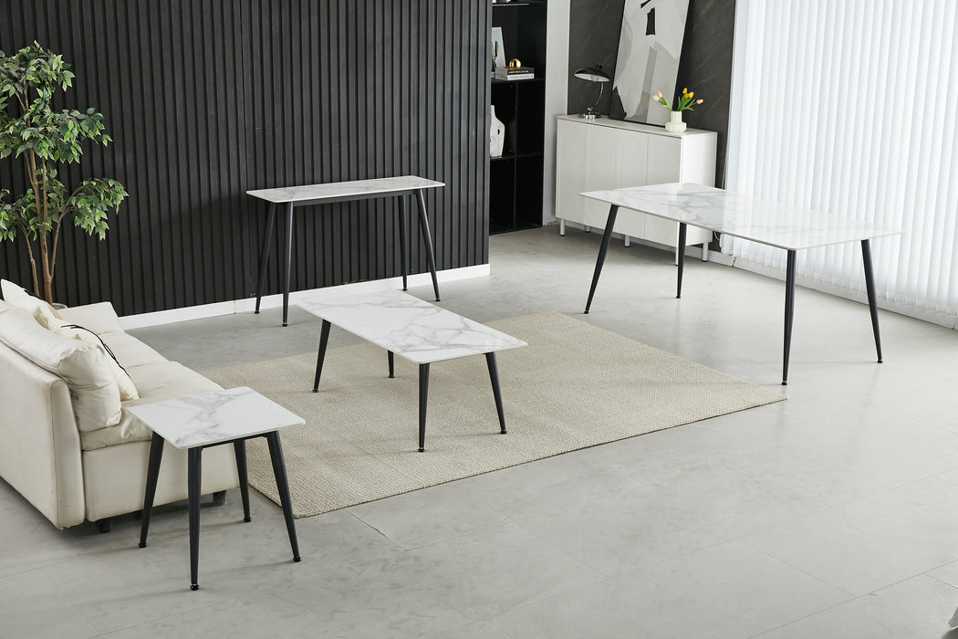 Brentley Side Table Brentley White Ceramic