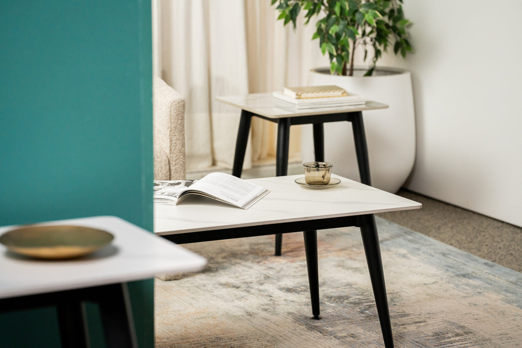 Benjamin Side Table Snow White Ceramic