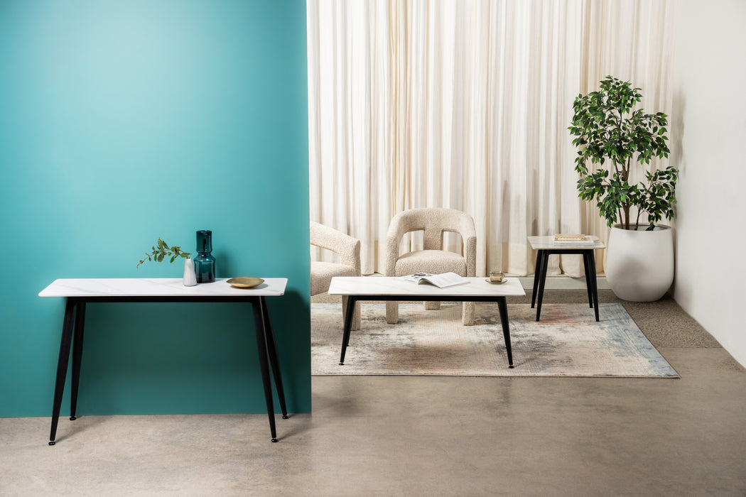 Benjamin Side Table Snow White Ceramic