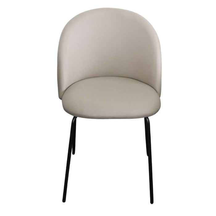 Fiore 7 Pce Dining Black Marble with Florin Technology Fabric Chairs