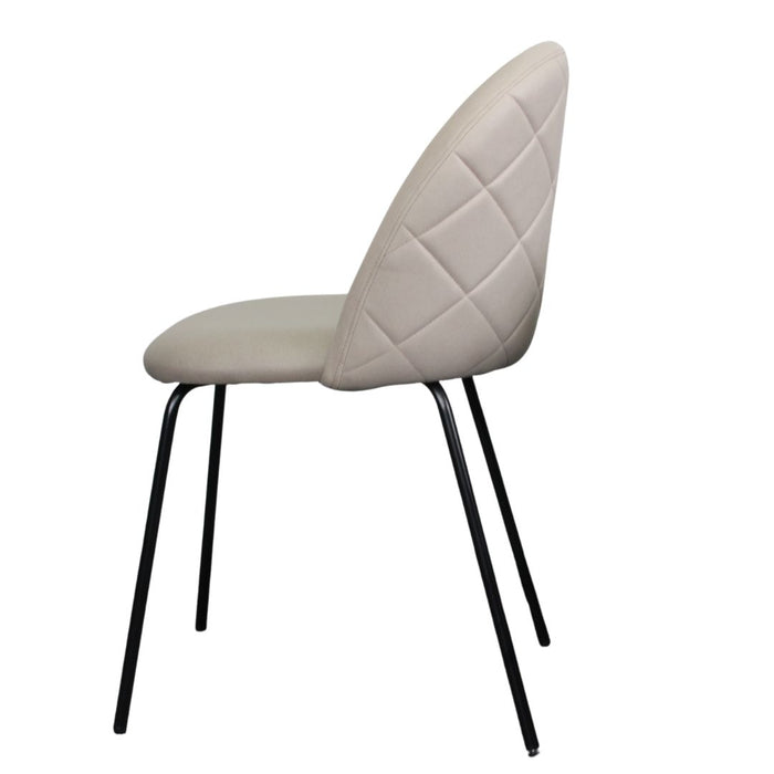Fiore 7 Pce Dining White Marble with Florin Technology Fabric Chairs