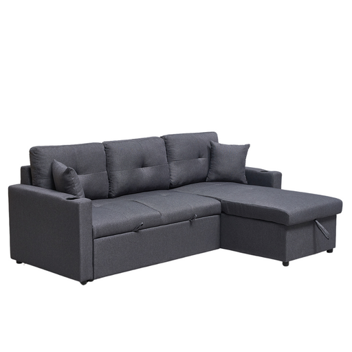 Ellie Sofa Bed Charcoal Fabric 210cm