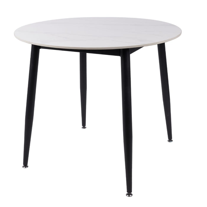 Fiore 90Cm Diameter White Marble/Sintered Stone Top Table