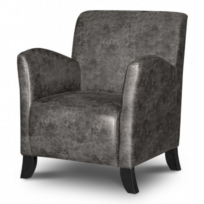 Theodore Chair Grey Faux Leather