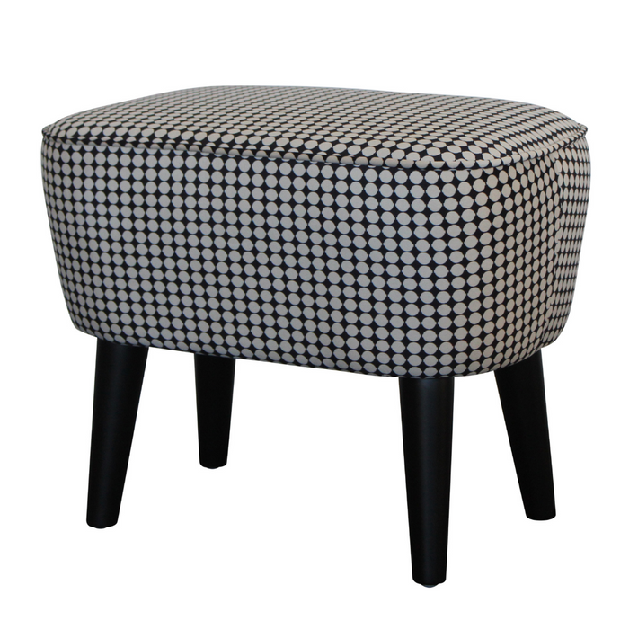 Georgia Foot Stool - Monochrome Dot