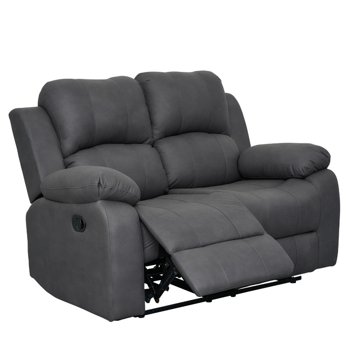 Valor 2 Seater Manual Recliner Charcoal Technology Fabric