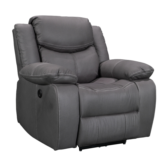 Urban 1 Seater Motion Recliner Charcoal Technology Fabric