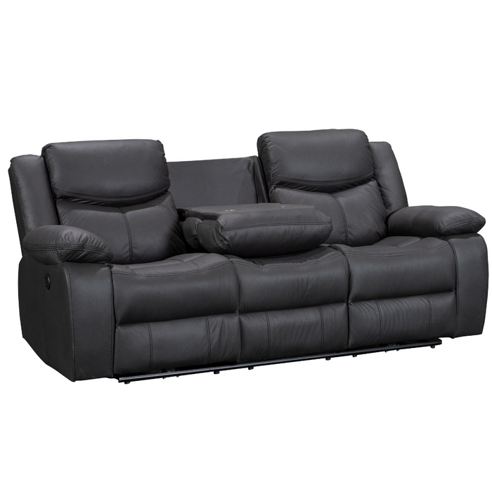 Urban 3 Seater Motion Recliner Black Technology Fabric