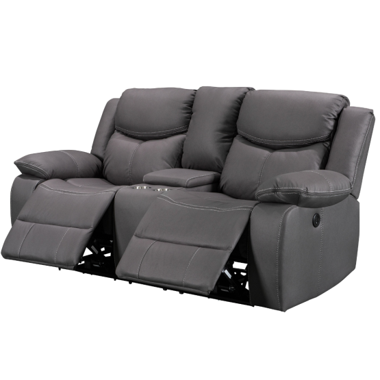 Urban 2 Seater Motion Recliner Charcoal Technology Fabric