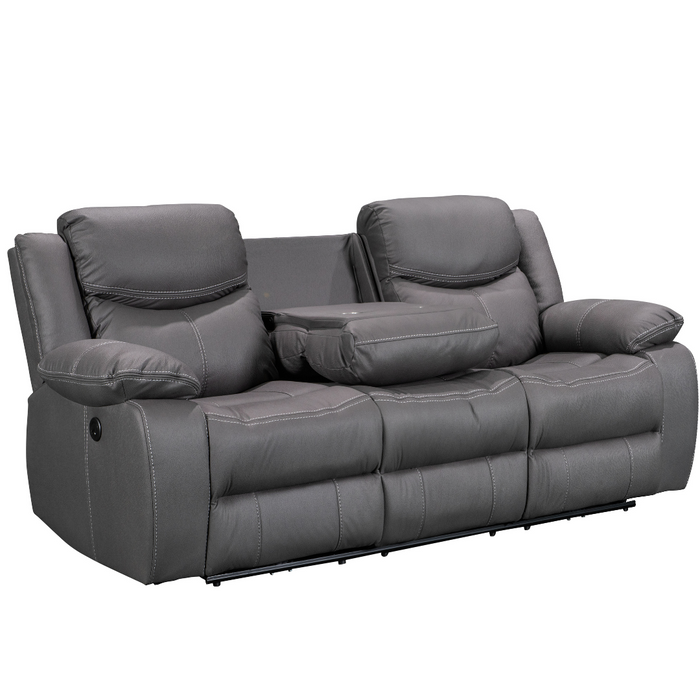 Urban 3 Seater Motion Recliner Charcoal Technology Fabric