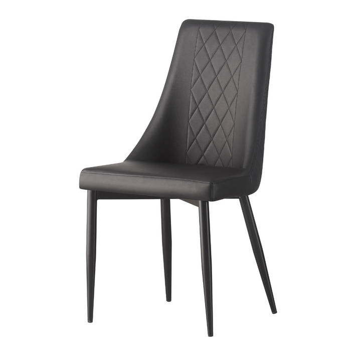 Magnus Chair Black Faux Leather Upholstery