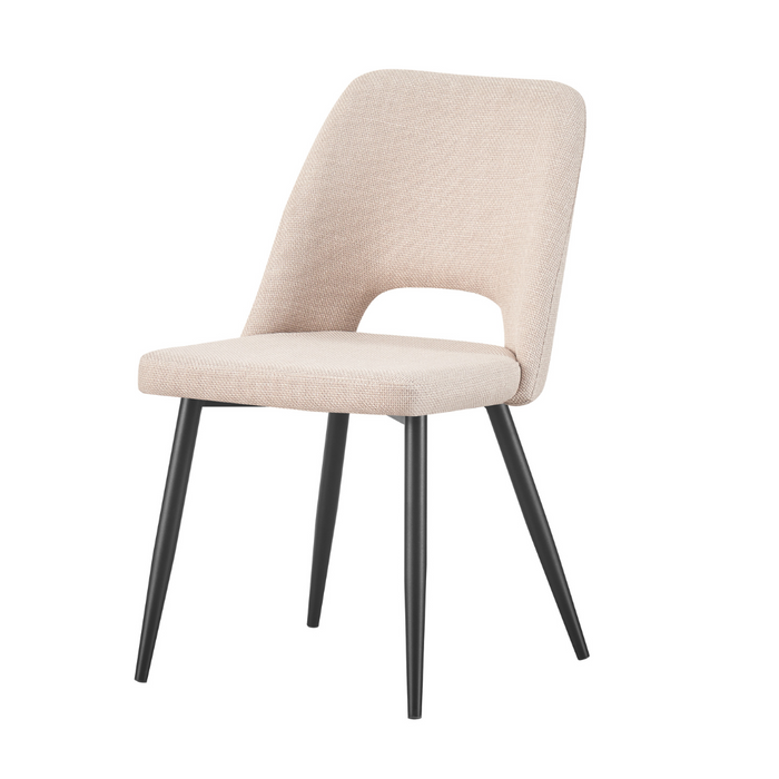 April 7 Pce Dining with Zara Chair Ivory fabric - Wood