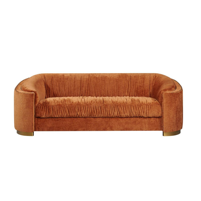 Duomo 3 seater Sofa Rust Chenille upholstery - 220cm