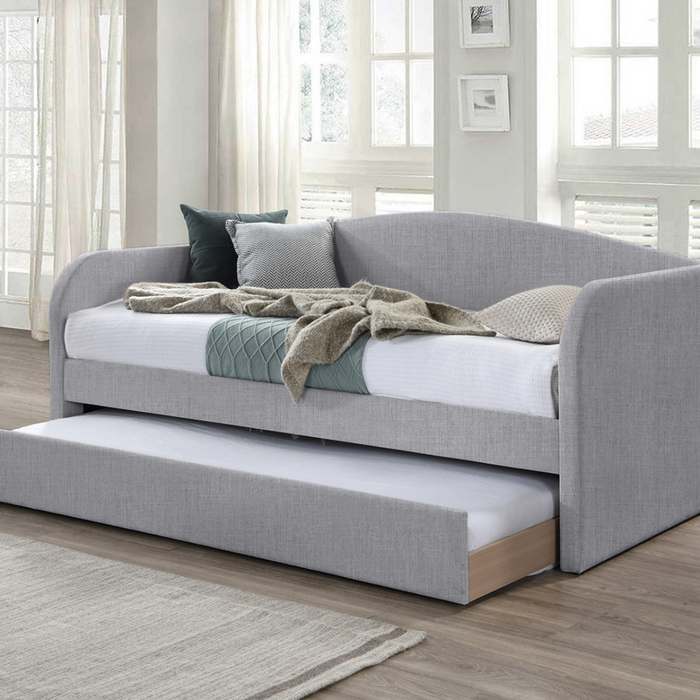 Charlotte Day Bed with Trundle Dark Grey fabric