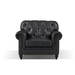 Barclay Arm Chair Black faux leather