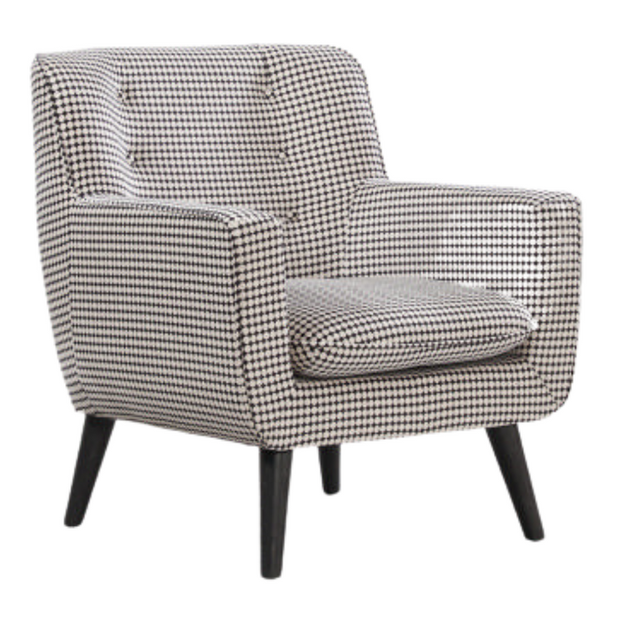 Georgia Chair - Monochrome Dot Print Dark Timber Legs