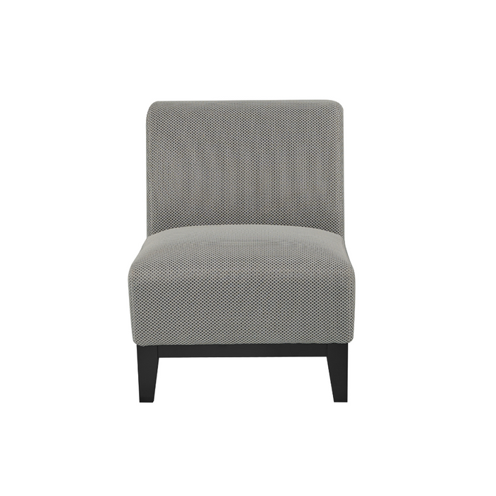 Ace Chair Grey textured fabric upholstery with Dark Timber Legs