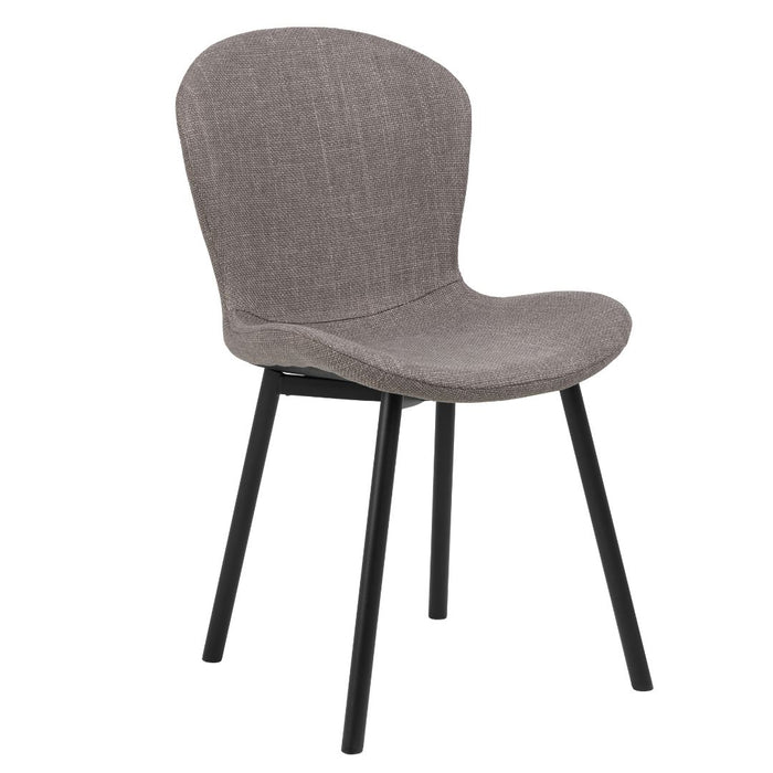 Maya Chair #34 Grey Fabric/Black Powdercoated Steel Legs