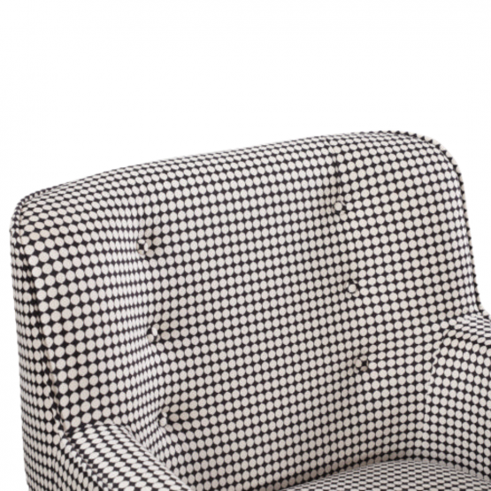Georgia Chair - Monochrome Dot Print Dark Timber Legs