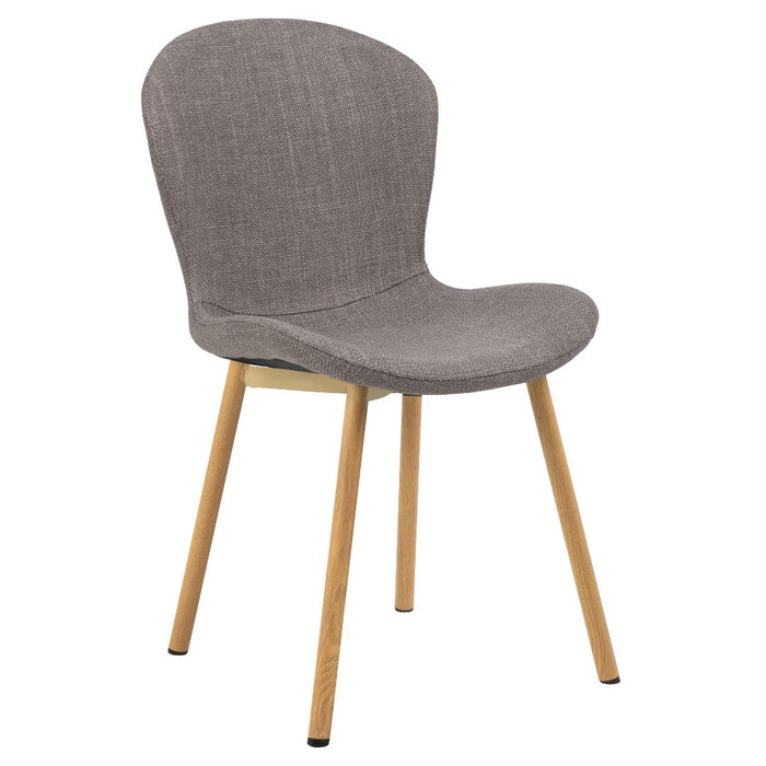 Maya Chair #34 Grey Fabric/Oak Foil Steel Legs