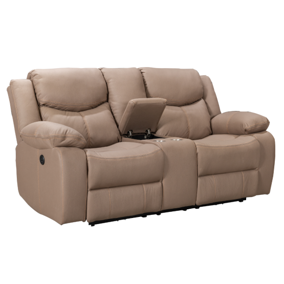 Urban 2 Seater Motion Recliner Brown Technology Fabric