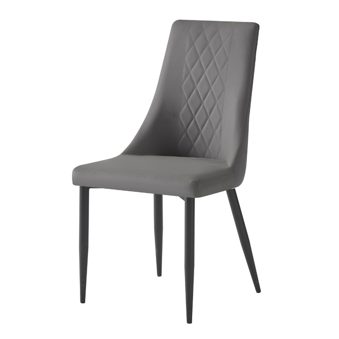 Magnus Chair Grey Faux Leather Upholstery