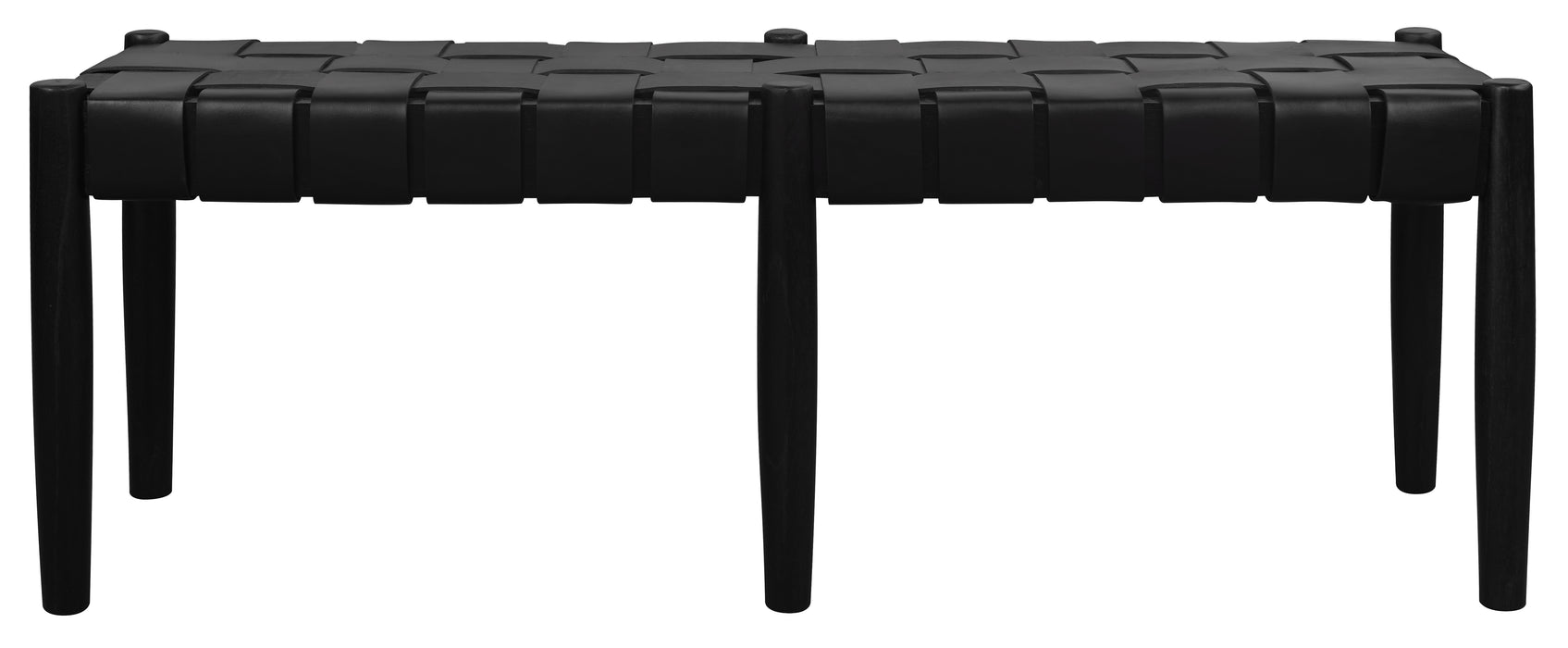 Elliot Leather Bench (Black)