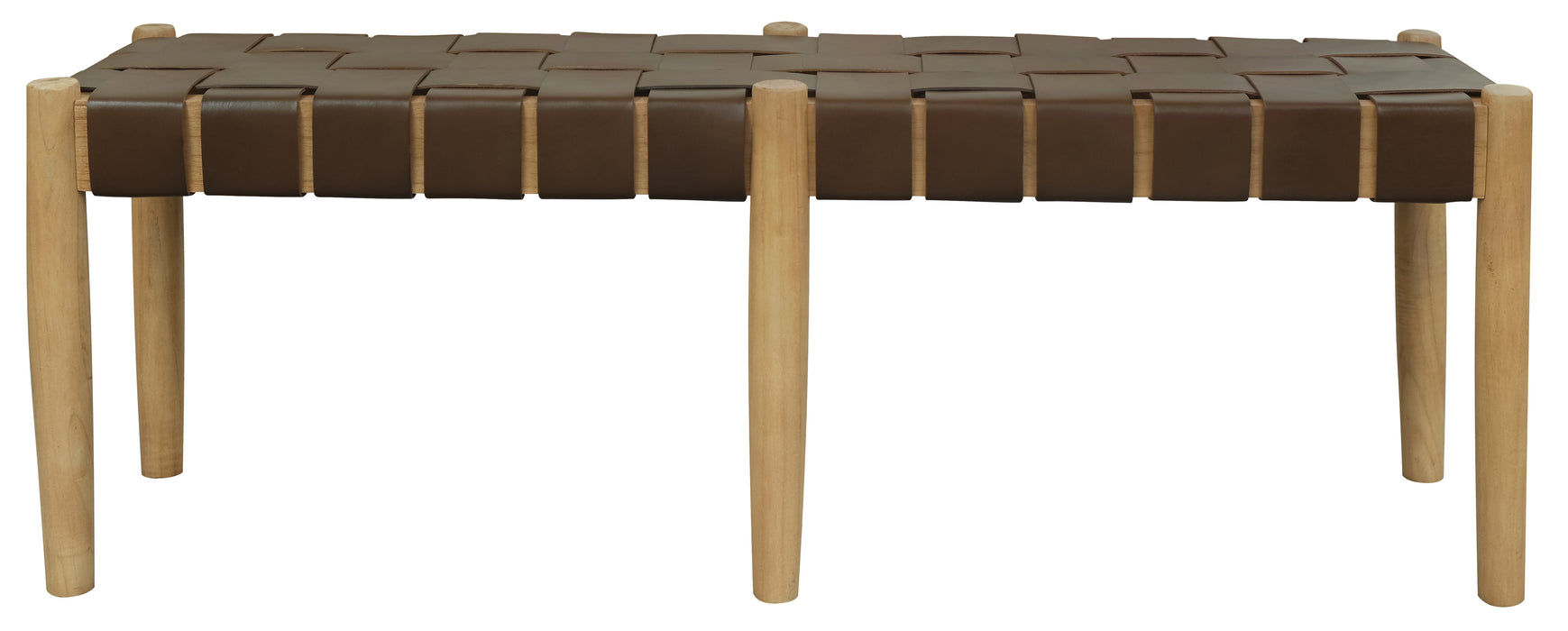 Elliot Leather Bench (Natural)