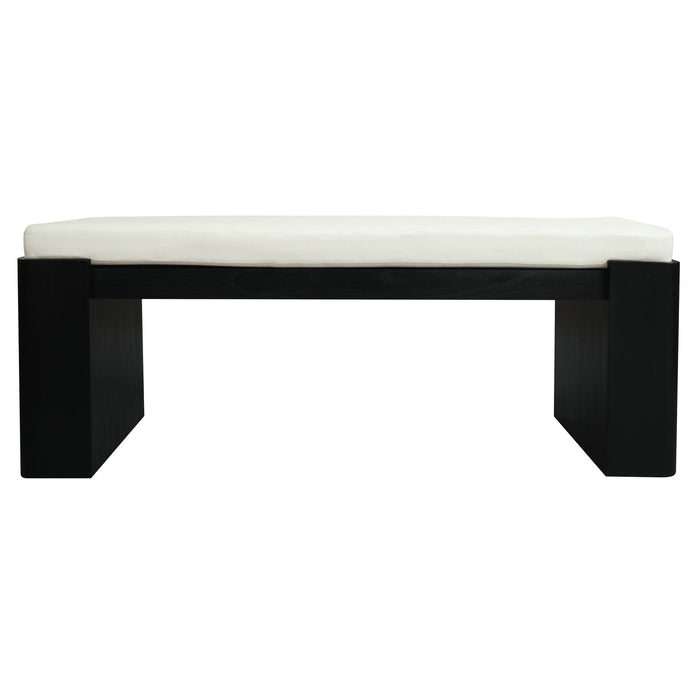 Adelle Solid Mindi Timber Bench - Small (Black)