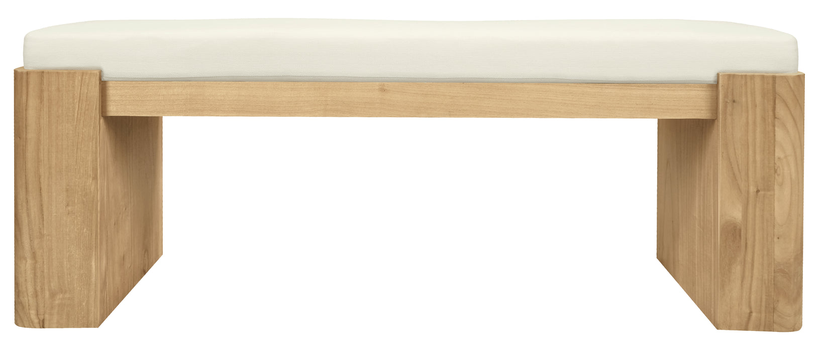Adelle Solid Mindi Timber Bench - Small (Natural)