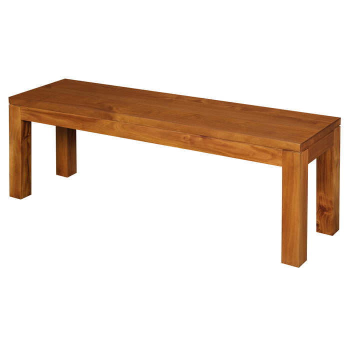 Tilda Solid Mahogany Bench Medium (Light Pecan)