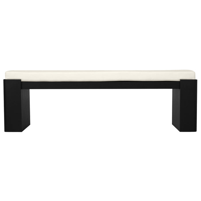 Adelle Solid Mindi Timber Bench - Large (Black)