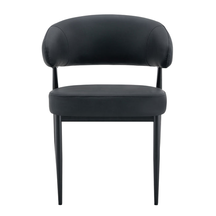 Mayfield Accent Chair - Black with Black Legs (Set of 2)