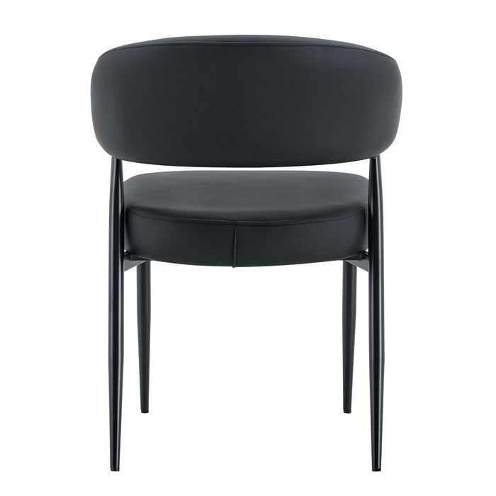 Mayfield Accent Chair - Black with Black Legs (Set of 2)