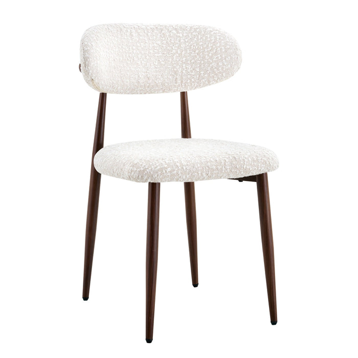 Radley Accent Chair - Beige with Walnut Legs (Set of 2)