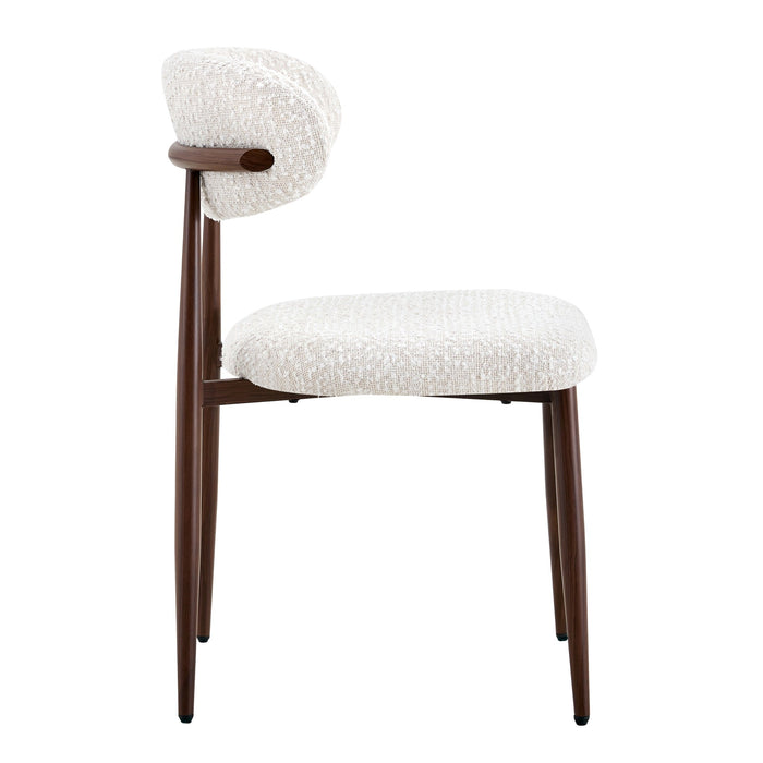 Radley Accent Chair - Beige with Walnut Legs (Set of 2)