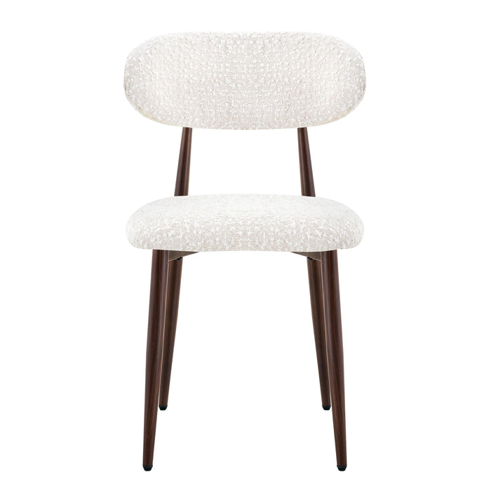 Radley Accent Chair - Beige with Walnut Legs (Set of 2)