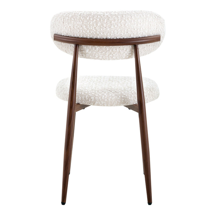Radley Accent Chair - Beige with Walnut Legs (Set of 2)