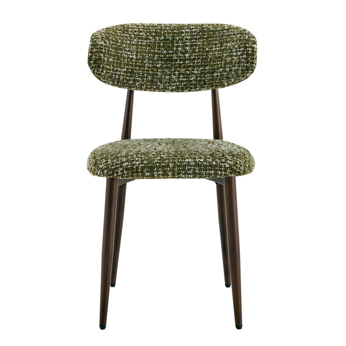 Radley Accent Chair - Green with Walnut Legs (Set of 2)