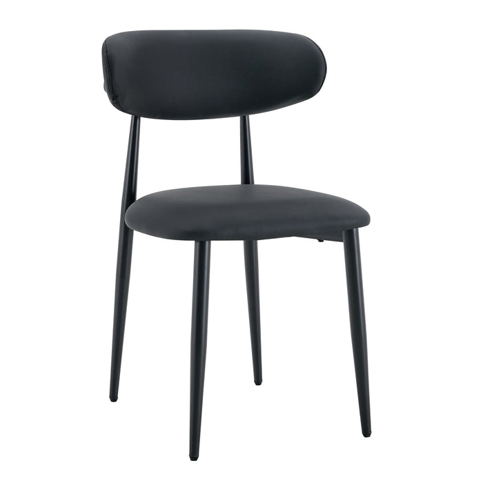 Radley Accent Chair - Black with Black Legs (Set of 2)