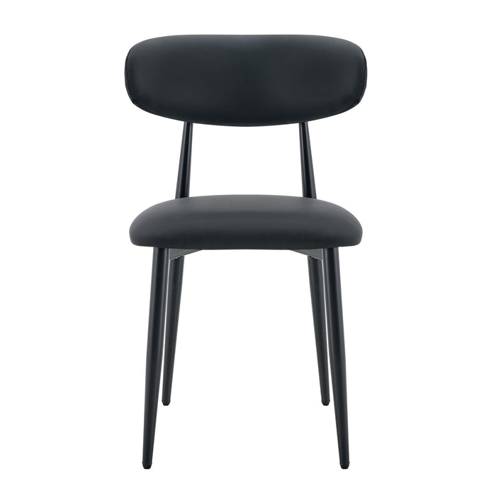 Radley Accent Chair - Black with Black Legs (Set of 2)