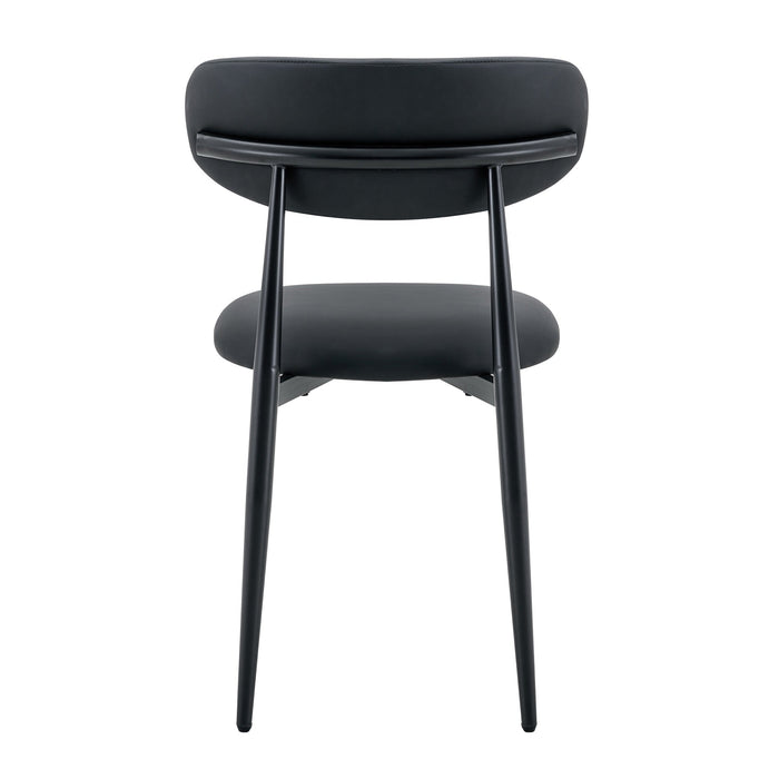 Radley Accent Chair - Black with Black Legs (Set of 2)
