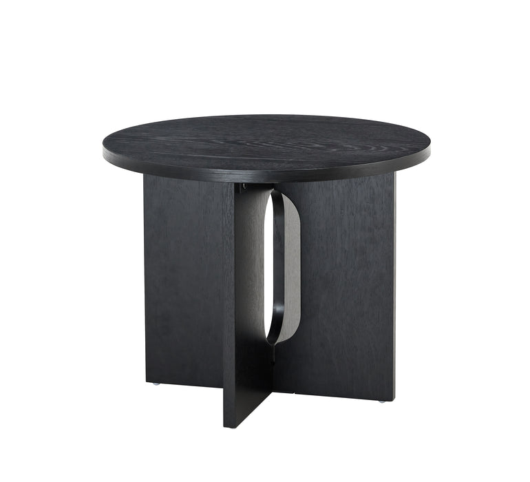 Soho Side Table, Round Black Oak Veneer