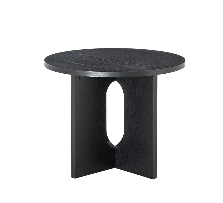 Soho Side Table, Round Black Oak Veneer
