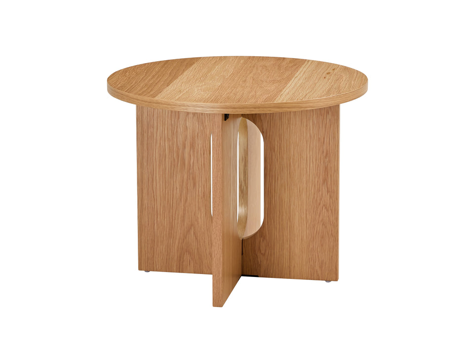 Soho Side Table, Round Oak Veneer
