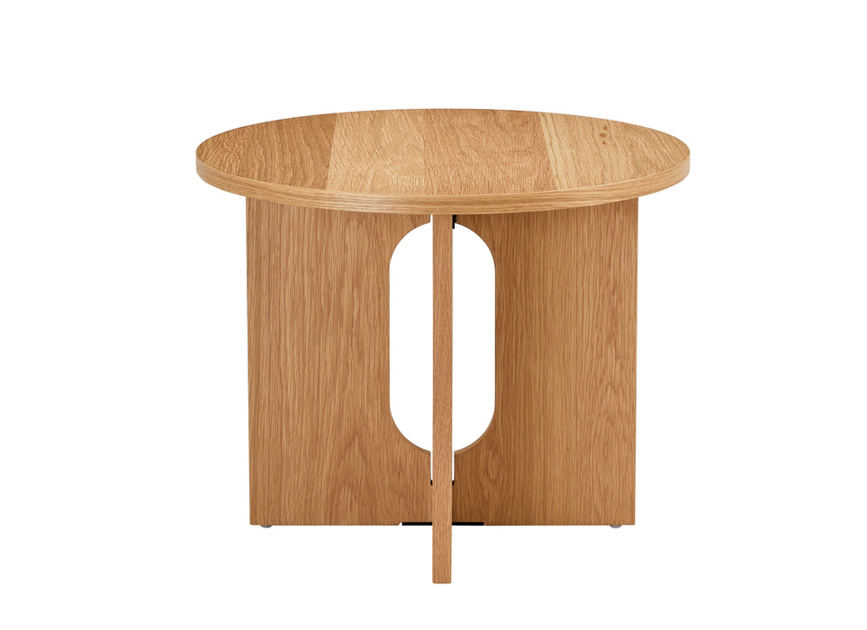 Soho Side Table, Round Oak Veneer