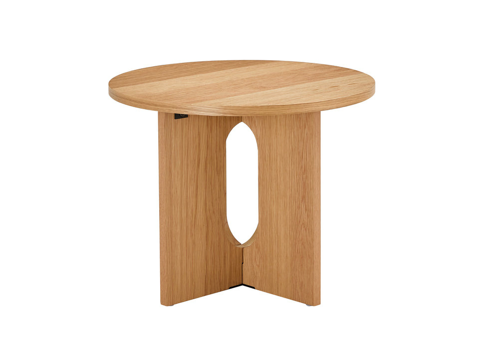 Soho Side Table, Round Oak Veneer