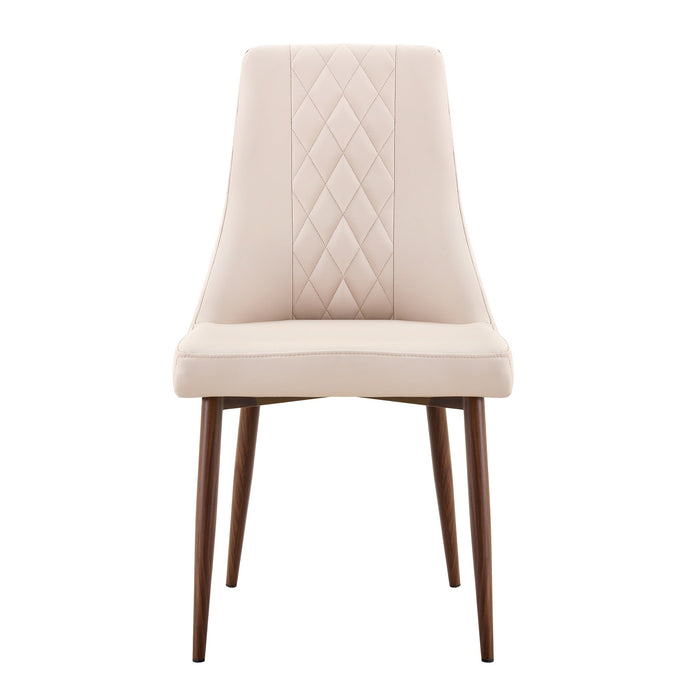 Stratton Accent Chair - Beige with Walnut Legs